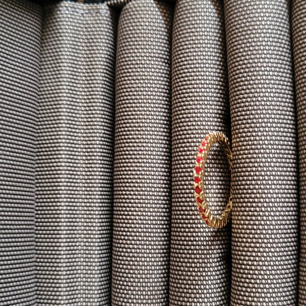 Garnet eternity band.
